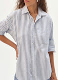 Donni Oxford Shirt ~ Cornflower Stripe