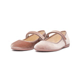 Childrenchic Classic Velvet Mary Janes ~ Rose