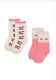 Konges 2 Pack Jacquard Socks ~ Cherry Mix