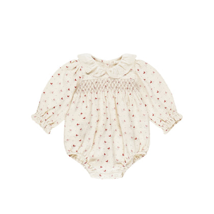 Quincy Mae Callie Romper ~ Heart Ditsy