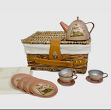 Egmont - Fawn Tin Tea Set in a Wicker Case