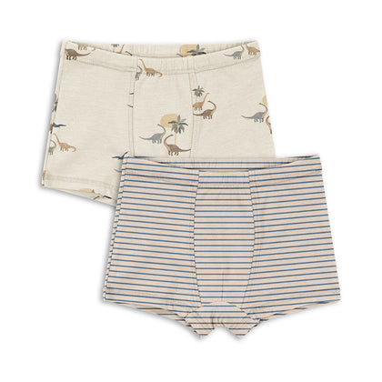 Konges Basic 2 Pack Boy Boxers ~ Kubi Stripe