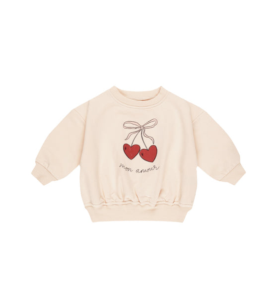 Quincy Mae Relaxed Fleece Sweatshirt~ Mon Amour