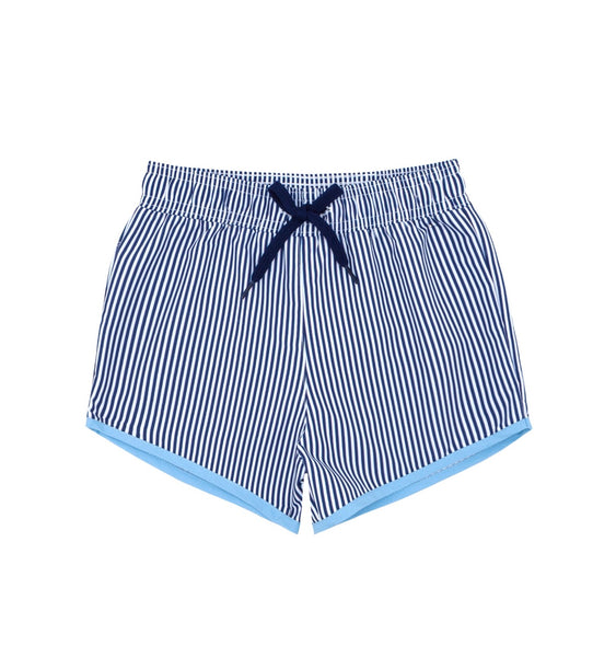 Minnow Boys Stripe Boardie ~ Navy Stripe