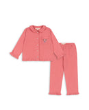 Konges Organic Pio Frill Pajama Set ~ Pink