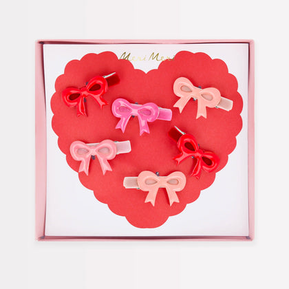 Meri Meri Valentine Bow Hair Clips