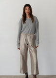 DONNI Taffeta Drawstring Pant ~ Silver