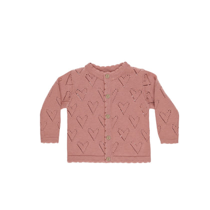 Quincy Mae Knit Cardigan ~ Lipstick