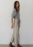 DONNI Taffeta Drawstring Pant ~ Silver