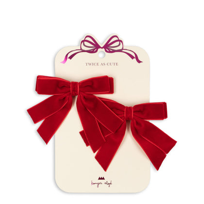 Konges 2 Pack Velvet Hair Bows