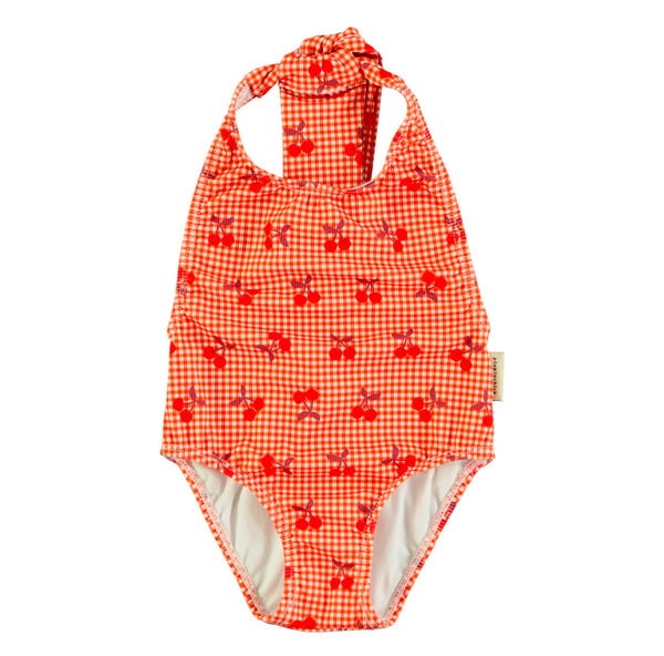 Piupiuchick Swimsuit with Back Bow ~ Red Check