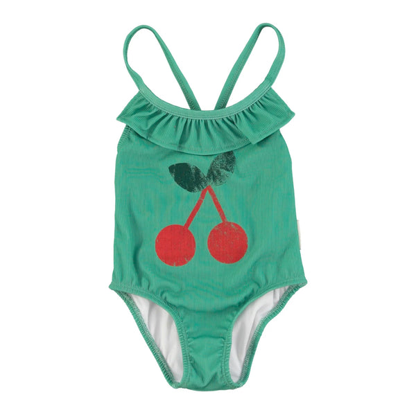 Piupiuchick Swimsuit with Ruffle ~ Green