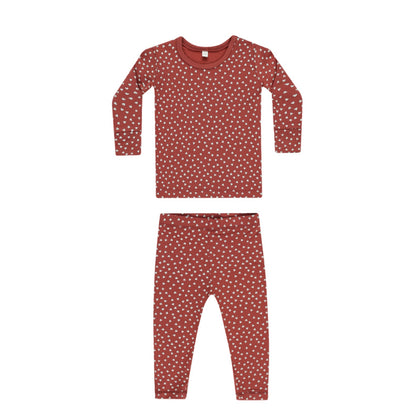 Quincy Mae Bamboo Pajama Set ~ Tiny Hearts