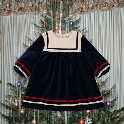 Konges Rocky Velvet Dress ~ Navy