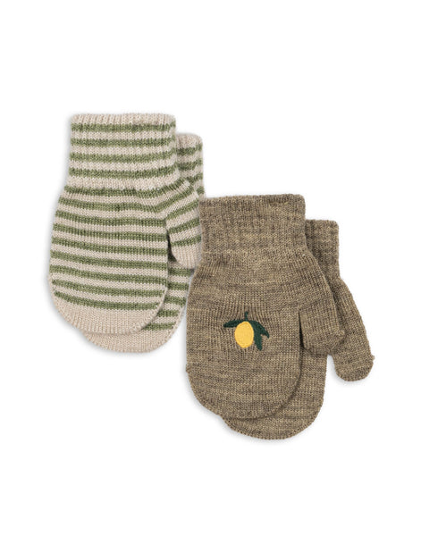 Konges Mittens 2 Pack ~ Lemon Stripe