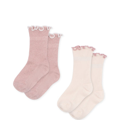 Konges 2 Pack Rib Frill Socks