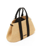 Muun Maxi Altair Bag ~ Natural + Black Handle