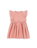 Konges Kim Frill Dress ~ Flamingo Check