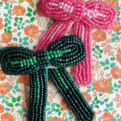 Konges Pearl Bow Hair Clips