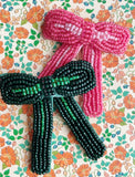 Konges Pearl Bow Hair Clips