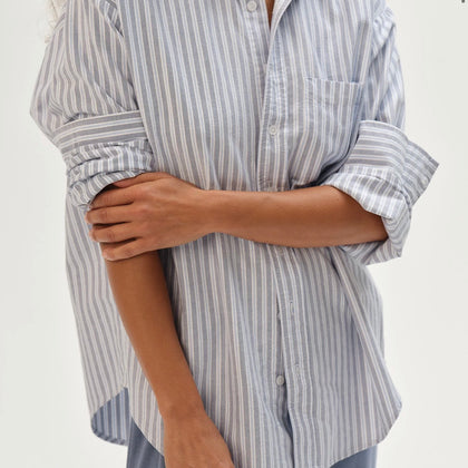 Donni Oxford Shirt ~ Cornflower Stripe