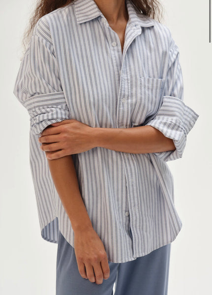 Donni Oxford Shirt ~ Cornflower Stripe