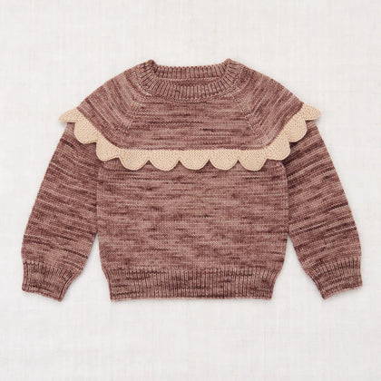 Misha & Puff Scallop Yoke Sweater ~ Affogato