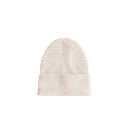 Hvid Beanie Fonzie Newborn ~ Cream