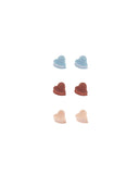 Rylee + Cru Heart Mini Clips ~ Light Blue, Poppy, Shell