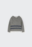 Cozmo Tweed Tricot Sweater ~ Grey Blue- Tweed