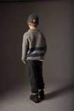 Cozmo Tweed Tricot Sweater ~ Grey Blue- Tweed