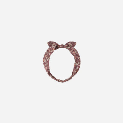 Rylee & Cru Baby Bow Headband ~ Plum Floral