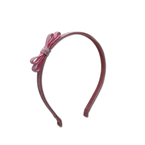 Lulu Luvs Glitter Velvet Headband, Pink