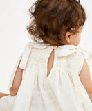 Oso & Me Olive Baby Dress ~ Cream Windowpane