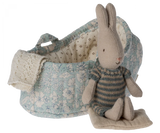 Maileg Carry Cot With Bunny ~ Blue