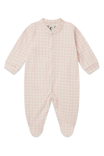 Sleepy Doe Baby Sleepsuit ~ Pink Gingham