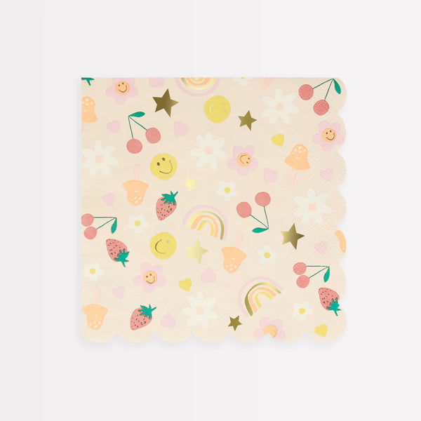 Meri Meri Happy Face Icons Large Napkins