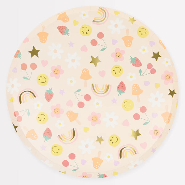 Meri Meri Happy Face Icons Dinner Plates