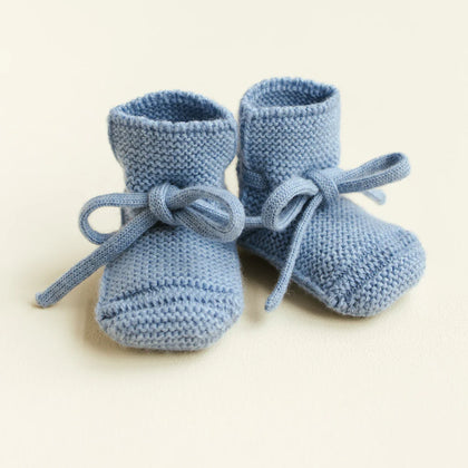 Hvid Booties ~ Light Blue