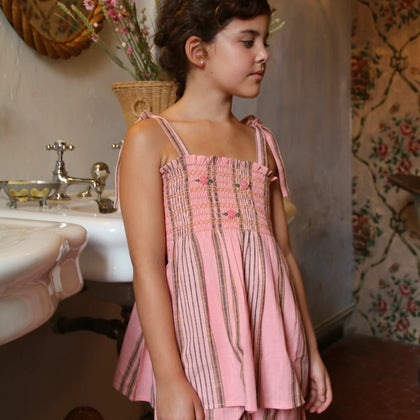 Bonjour Diary Pink Stripe Set