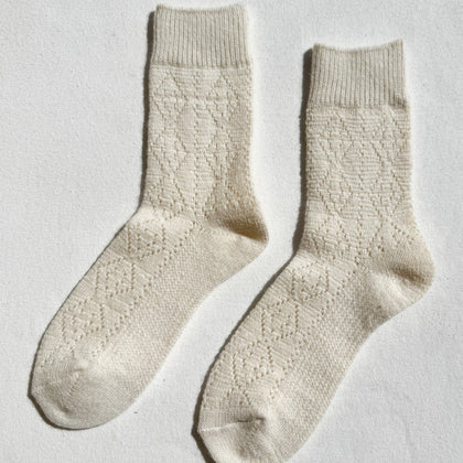 Le Bon Cashmere Pointelle Socks