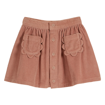 Emile at Ida Corduroy Pocket Skirt ~ Powder