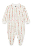 Sleepy Doe Baby Sleepsuit ~ Floral Stripe