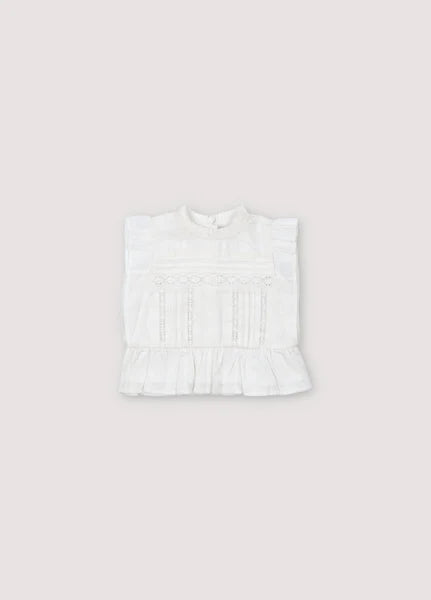 New Society Corfu Baby Blouse ~ White