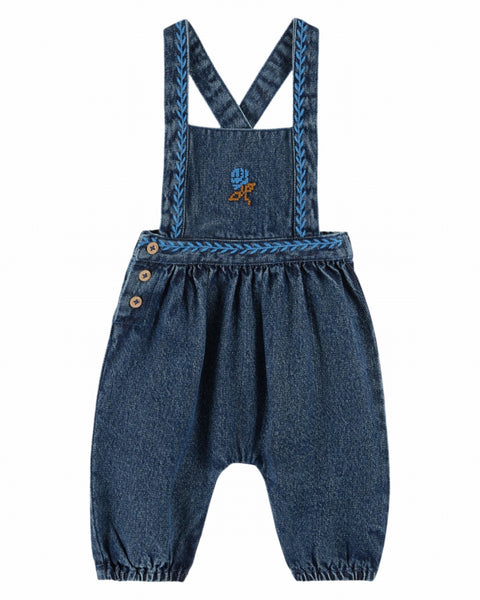 Emile at Ida Baby Overalls ~ Emb Denim BB