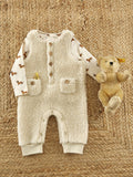 Emile at Ida Baby Overalls ~ Ecru