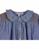 Emile at Ida Baby Smocked Blouse ~ Chambray