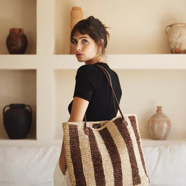 Bembien Francoise Tote ~ Brown Stripe