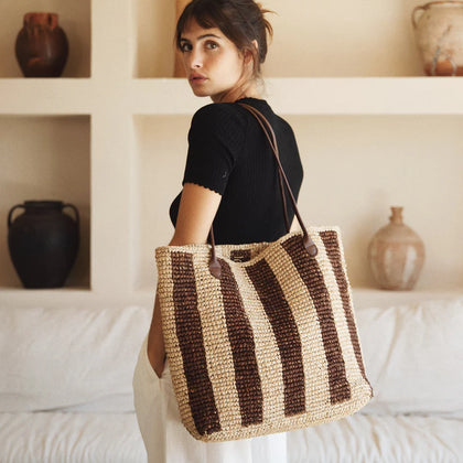 Bembien Francoise Tote ~ Brown Stripe