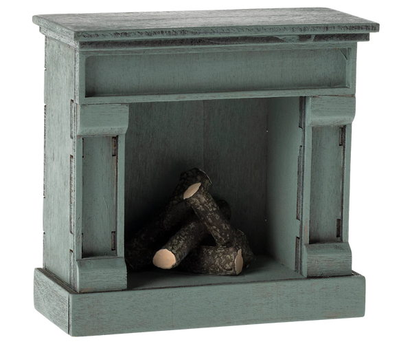 Maileg Miniature Fireplace ~ Blue